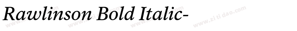 Rawlinson Bold Italic字体转换